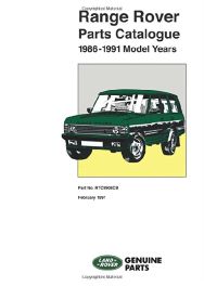Range Rover Parts Catalogue 1986-1991 Model Years