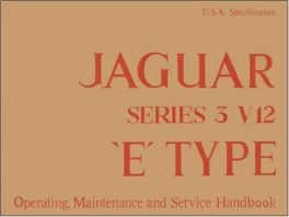 Jaguar E-Type V12 Series 3 (US) Handbook