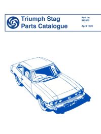 Triumph Stag Parts Catalogue
