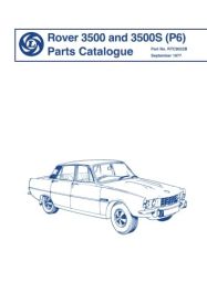 Rover 3500 & 3500S (P6) Parts Catalogue