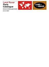 Land Rover Series 2 & 2A Bonneted Control Parts Catalogue
