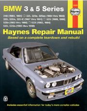 Bmw 3/5 Series 82-92 Haynes Manual