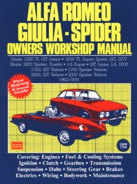 Alfa Romeo Giulia Spider Owners Workshop Manual 1962-1978