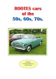 Rootes Cars Of The 50s, 60s, 70s