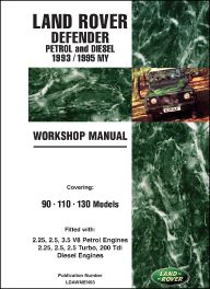 Land Rover Defender Petrol and Diesel 1993/1995 MY Workshop Manual